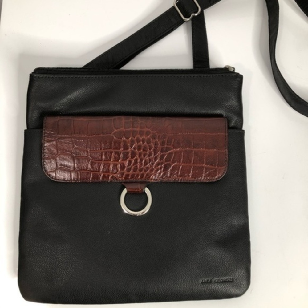 𝅺Jack George real leather crossbody bag, mint cond.